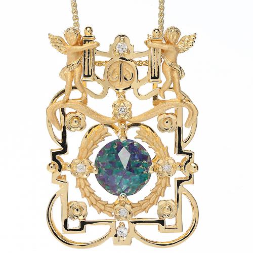 Blue Topaz DavinChi Cross Pendant